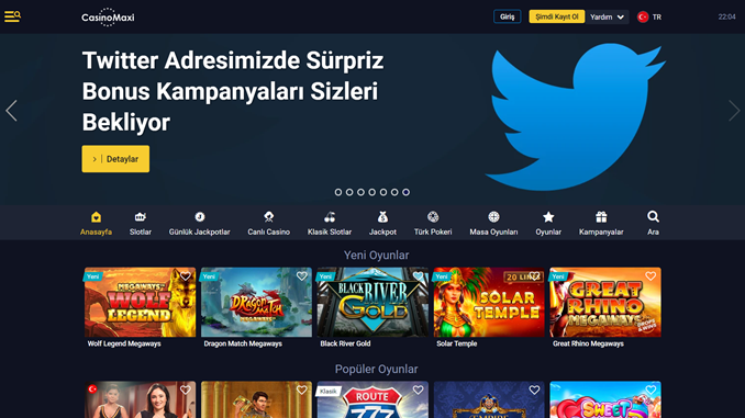 Casinomaxi açılış sayfası