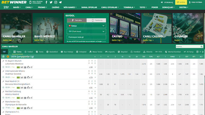 Betwinner Giriş