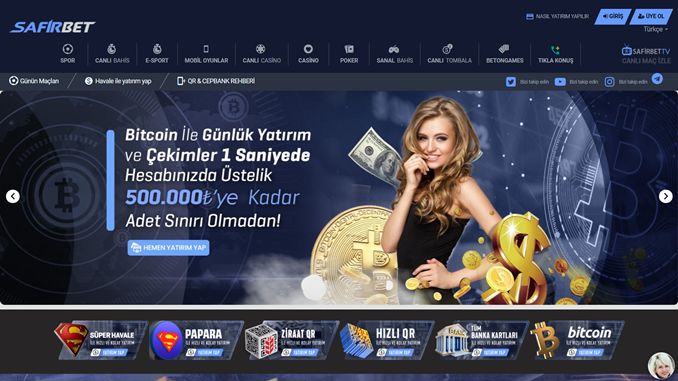 Safirbet açılış sayfası