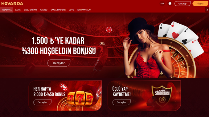Hovarda açılış sayfası