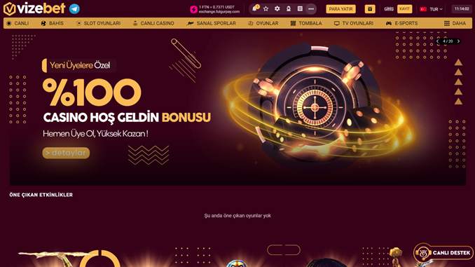 Vizebet açılış sayfası
